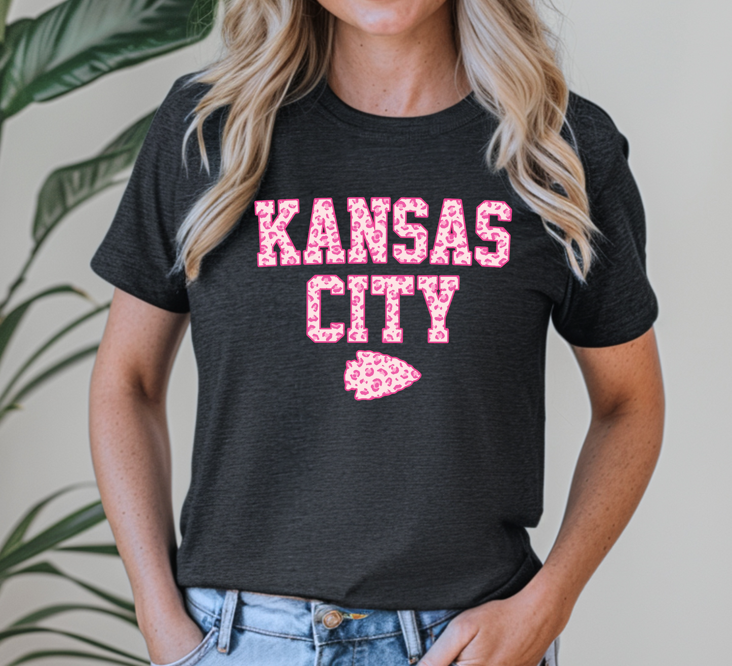 Kansas City Pink Leopard Tee