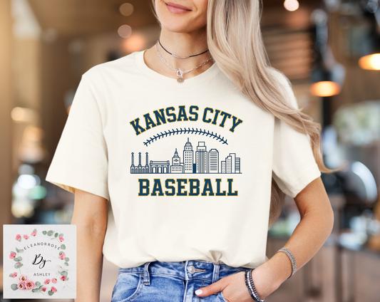 Kansas City Baseball Skyline
