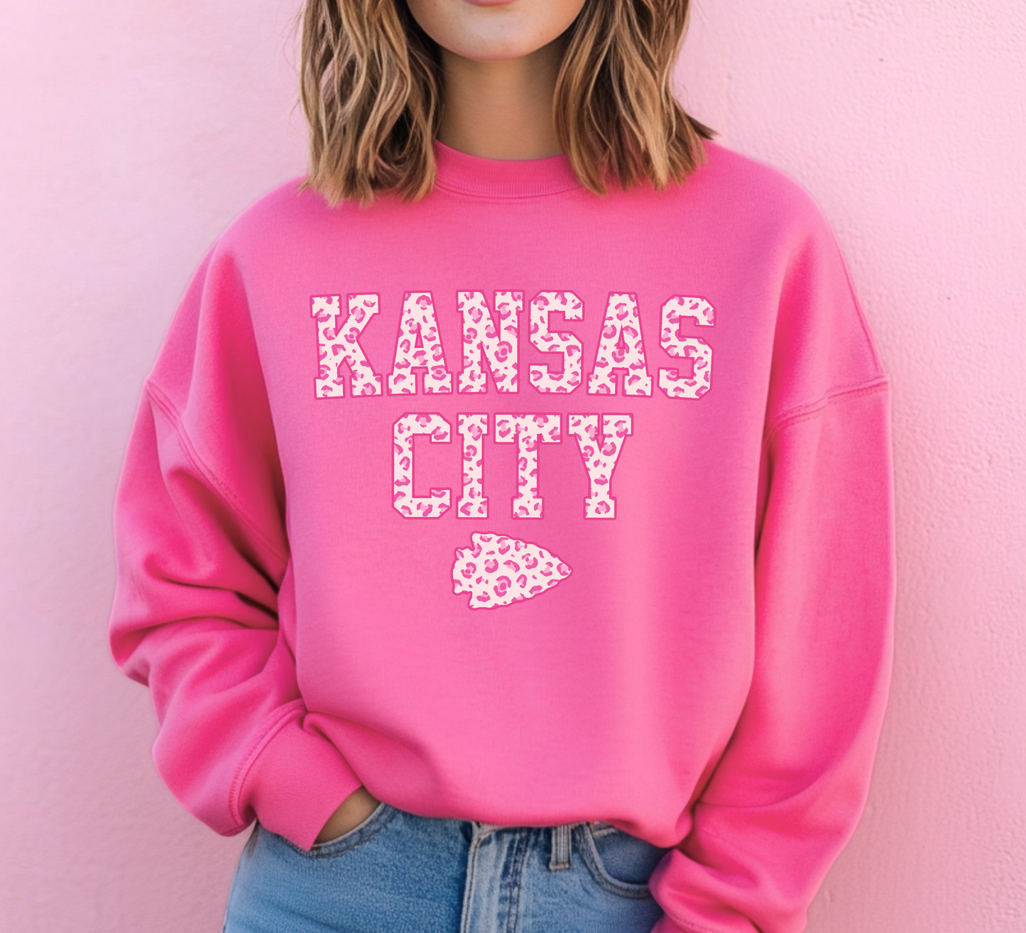 Kansas City Pink Leopard Sweatshirt/Hoodie