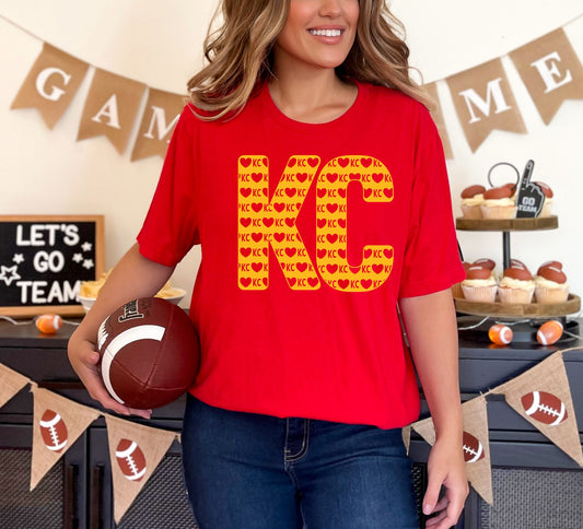 KC Hearts Gold - Tee