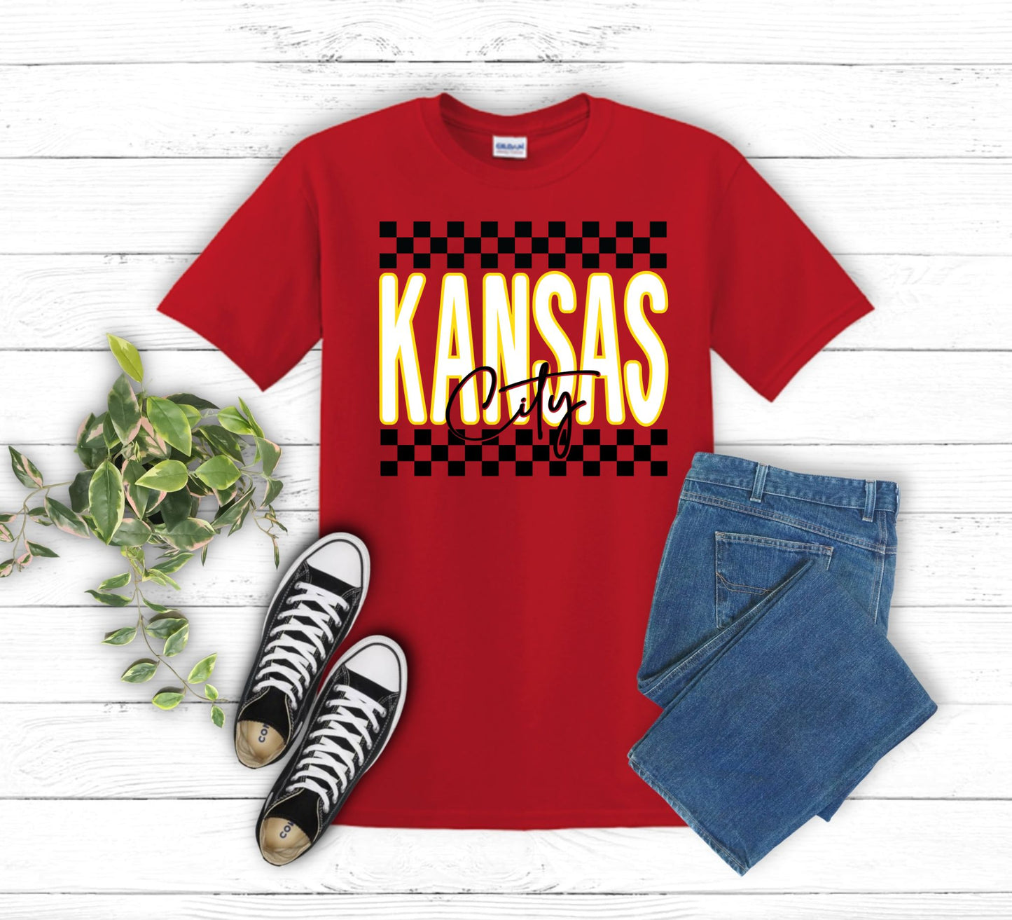 Youth Kansas City Checkered Retro