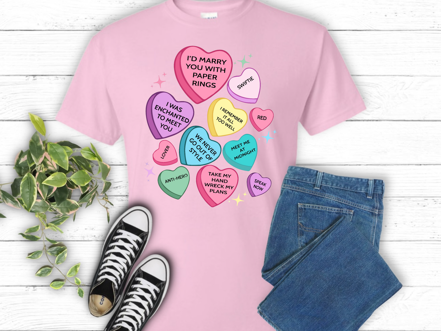 Tay Conversation Hearts Pink