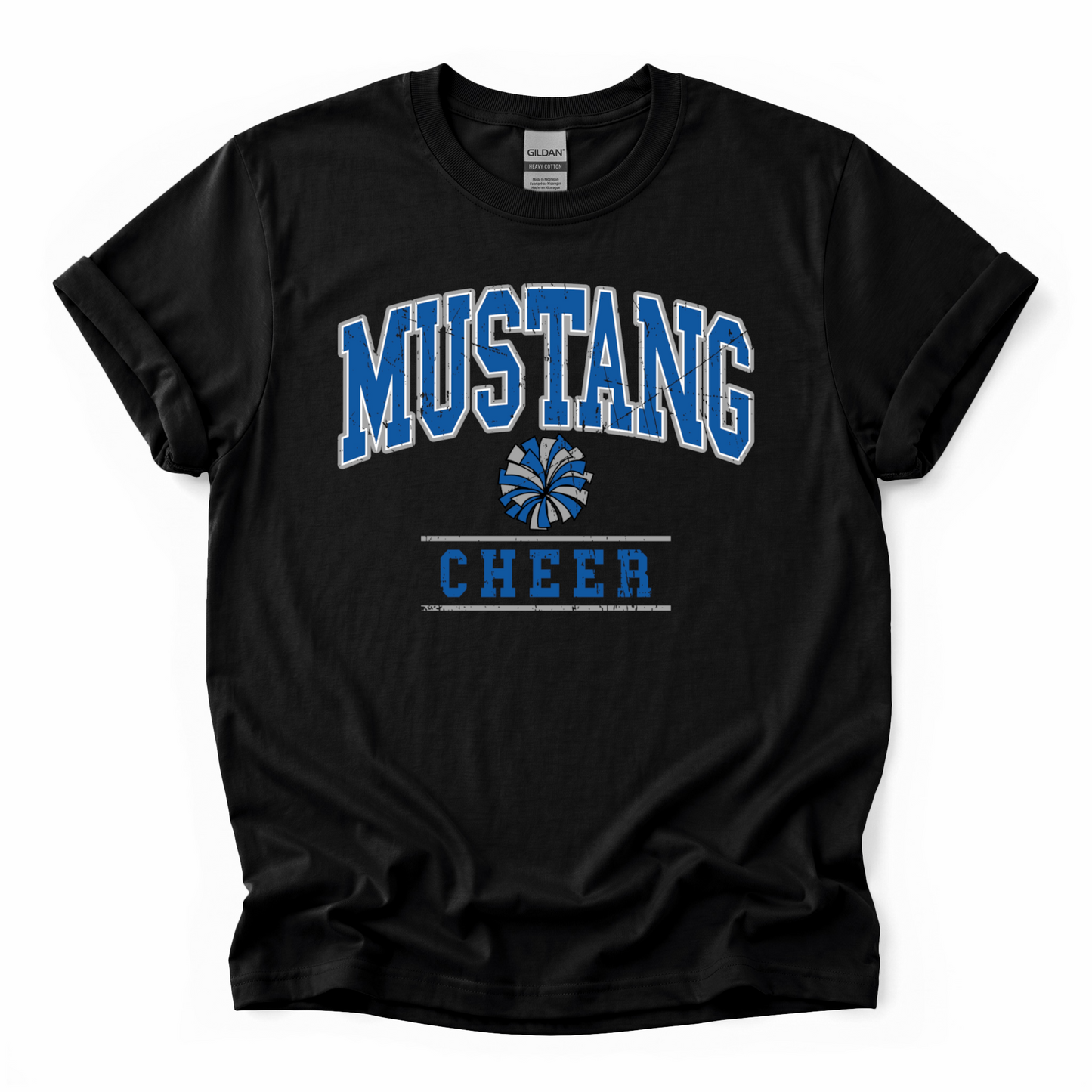 Mustang Cheer Distressed