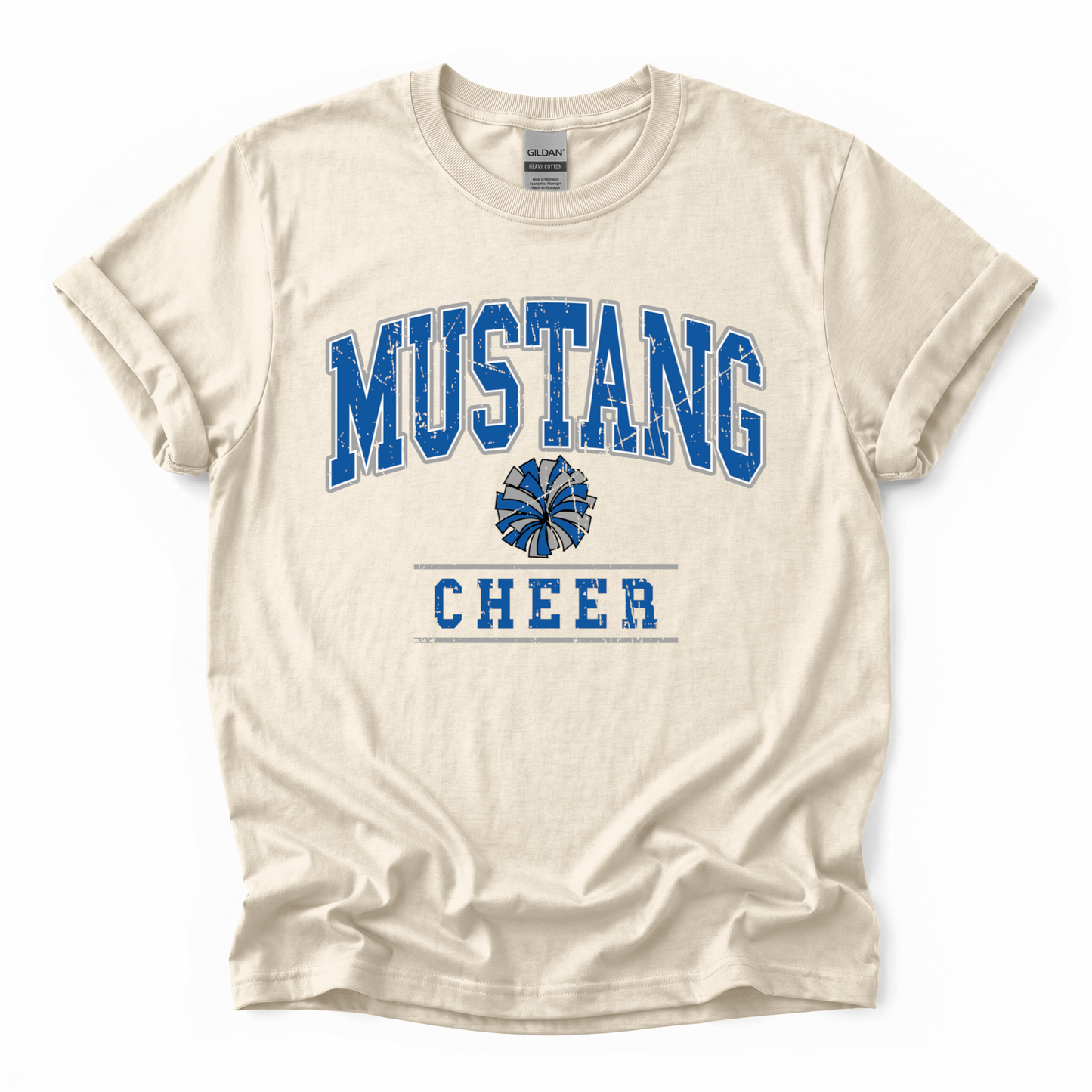 Mustang Cheer Distressed