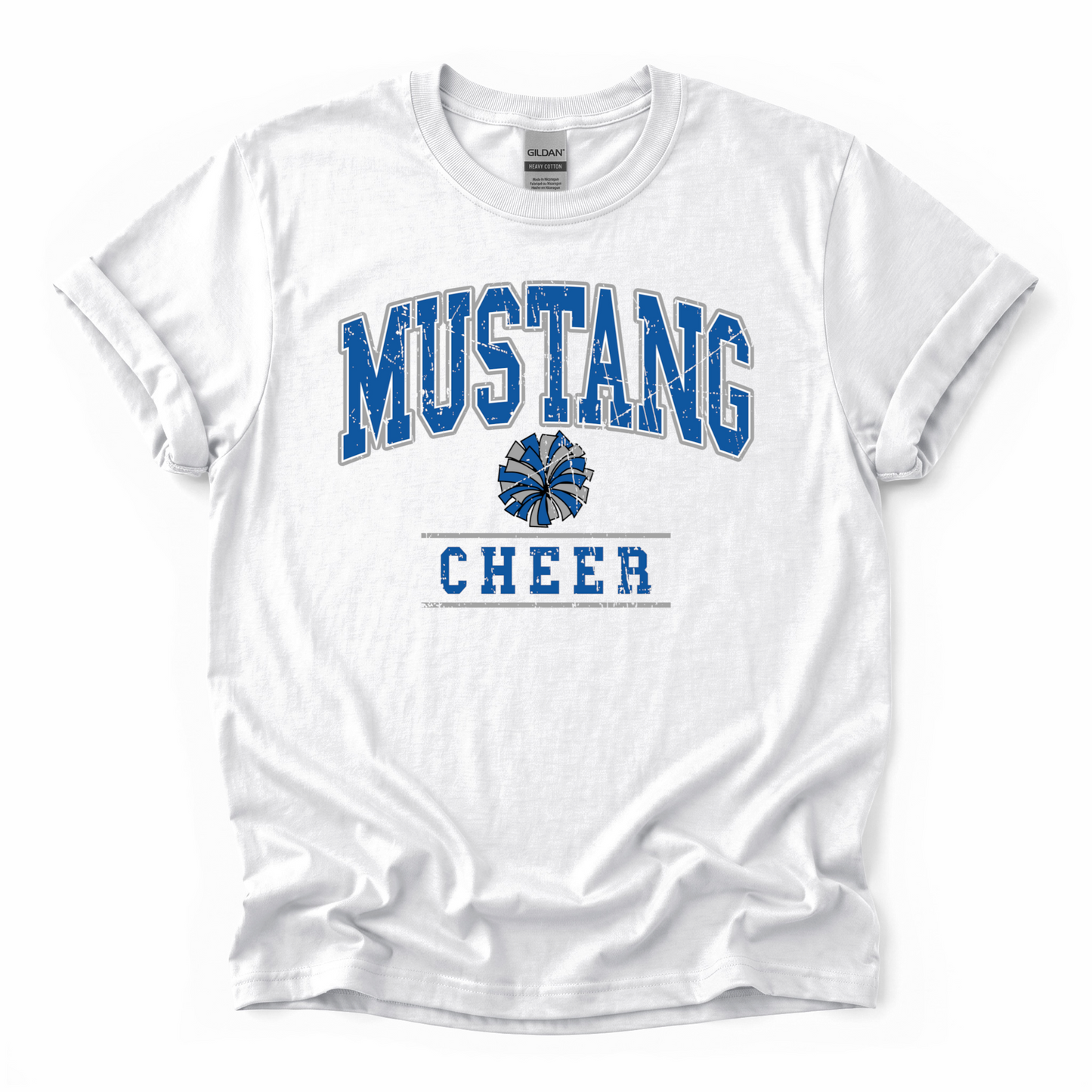 Mustang Cheer Distressed